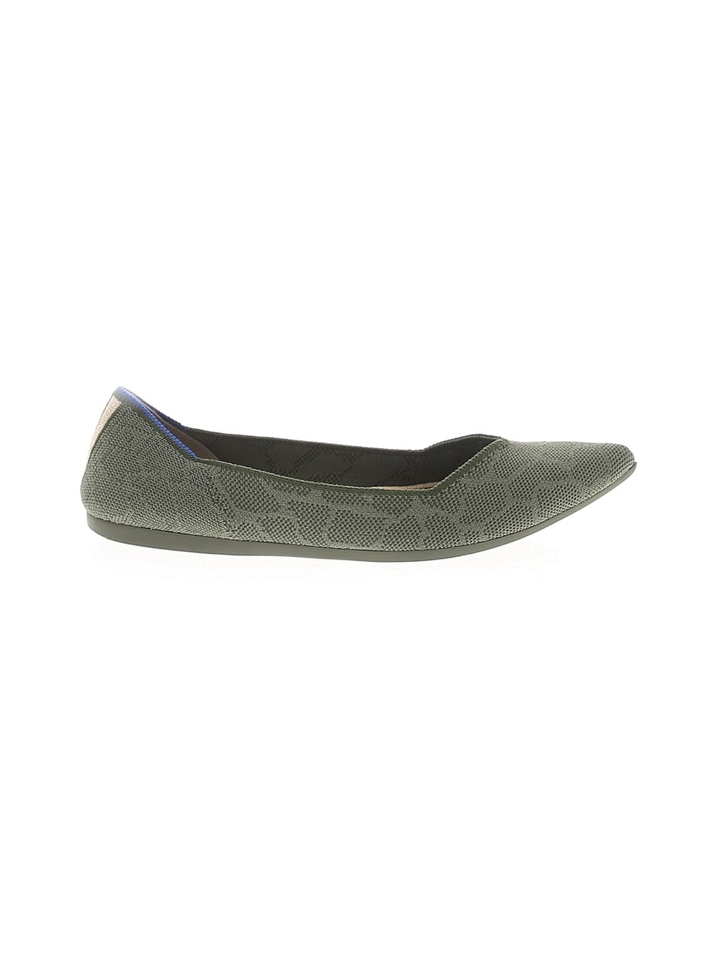 Rothy's Pointed Ballet Flat in Safari Green retired
